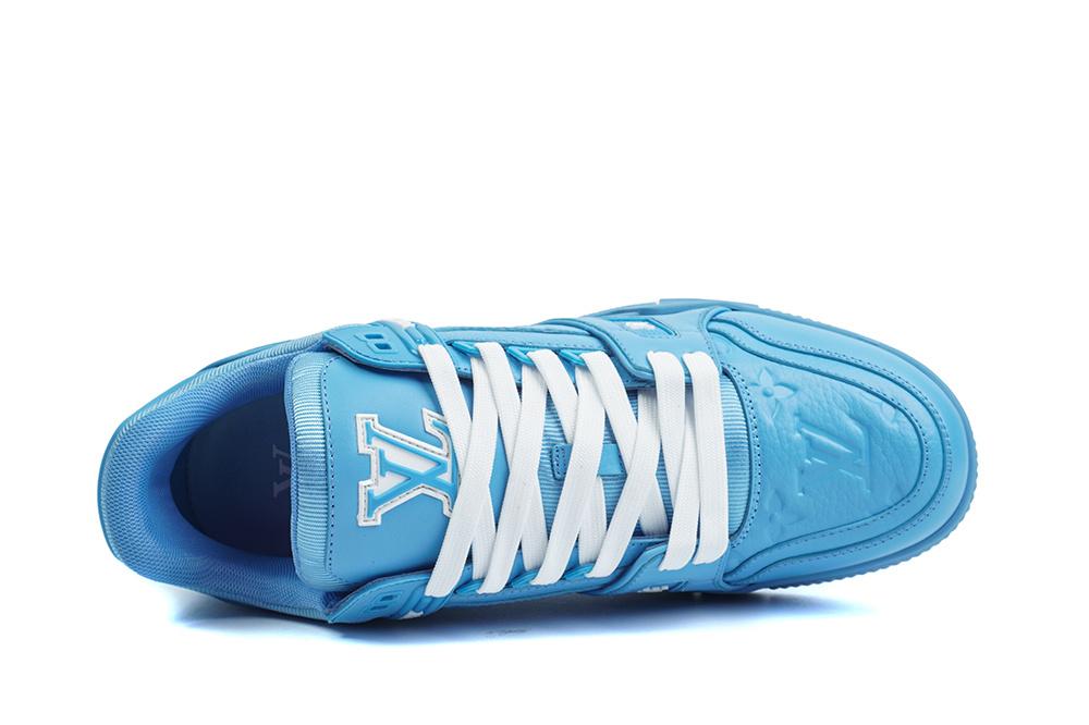 PK god Louis Vuitton LV Trainer ALL BLUE retail materials ready to ship